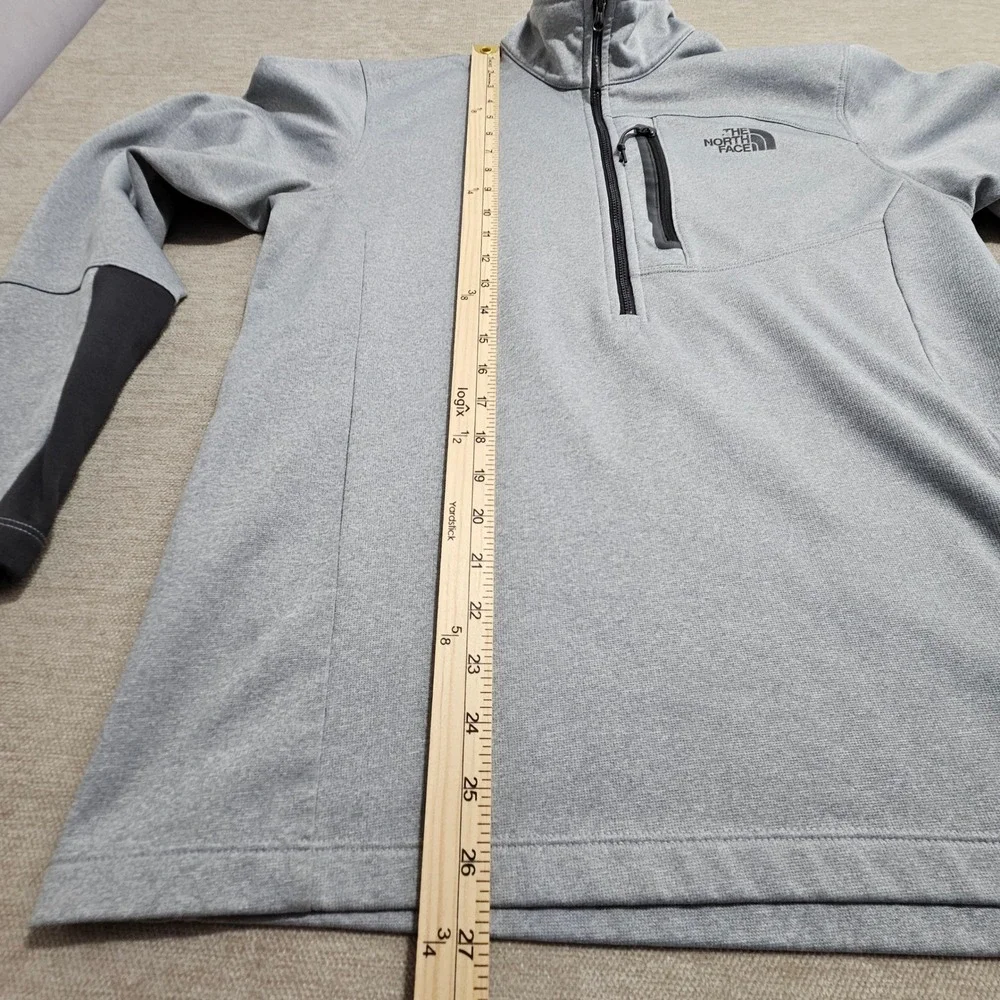 The North Face Quarter Zip Pullover Mens Medium Grey 1/4 Zip Activewear T164 *
